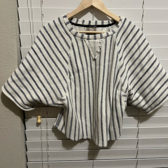 Anthropologie DOLAN Left Coast Striped Crop Top Coastal Chic Nautical Clean - Picture 8 of 10